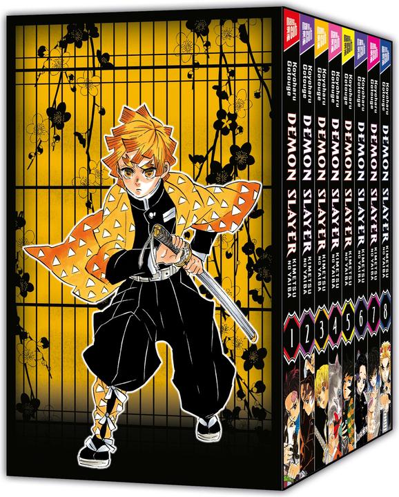 Demon Slayer - Kimetsu no Yaiba 1-8 mit Schuber (Deutsch, Koyoharu Gotouge, 2022)