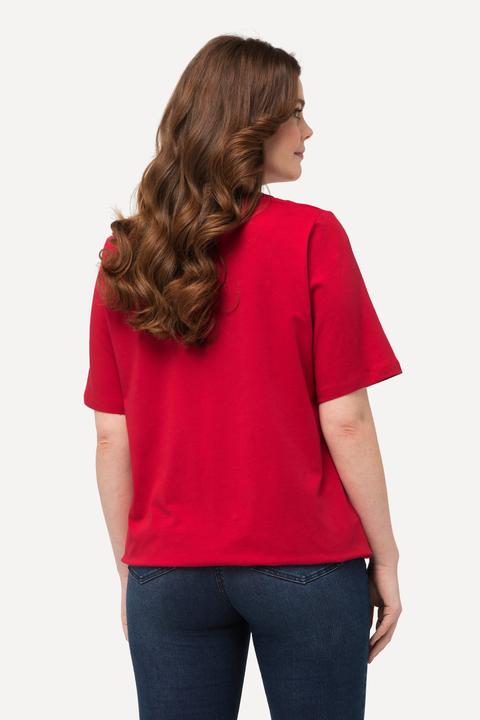 Produktbild Ulla Popken T-Shirt, Trachtenmotiv, V-Ausschnitt, Halbarm, Elastiksaum (42, 44)
