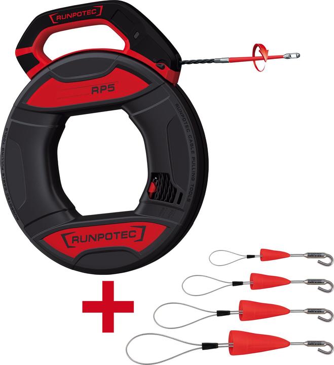 Runpotec RUNPO 11142 RUNPO 5 30m+RUNPOFIX set hook cable pulling device (30 m)