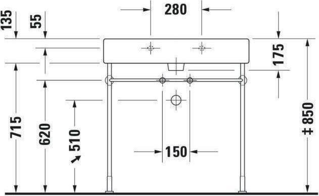 Immagine prodotto Duravit Mbel lavabo Vero 80 cm bianco 0454800000 (470 mm, 800 mm)