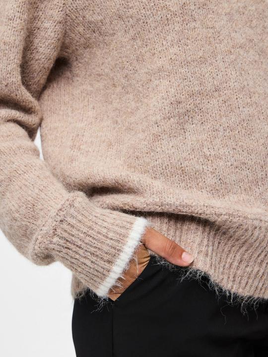Image du produit Pieces Pcivy Ls O-Neck Contrast Knit Noos Bc (XS)