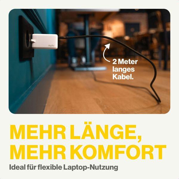 Actual product image Aqiila Cablebird CB12 - USB-C to USB-C Braided cable, 240W (2m) - Black (2 m, USB 2.0, 240 W)