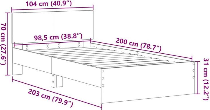 Image du produit vidaXL Bettrahmen (100 x 200 cm)