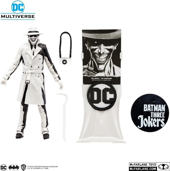 Actual product image McFarlane Batman: Three Jokers DC Multiverse Action Figure The Joker: The Comedian Sketch Edition (Gold