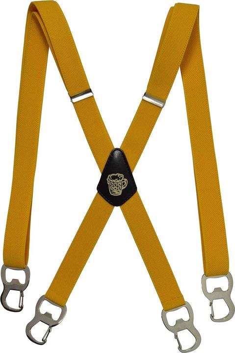 Only-Bags.Store Schmale Hosenträger mit Bierflaschenöffner und Karabinerhaken