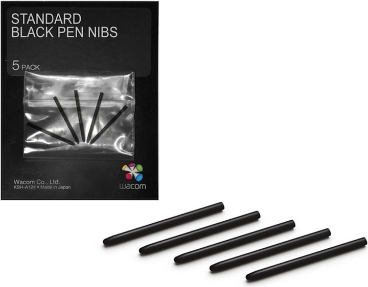 Actual product image Wacom Standard Black Pen Nibs(5pack)