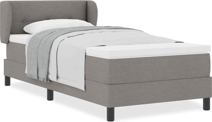 Produktbild VidaXL Boxspringbett Mit Matratze Stoff Taupe (90 x 190 cm)