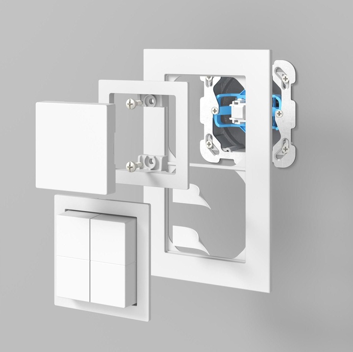Produktbild Hager pro, UP Funktaster, 4-fach, Weiss, für Philips Hue