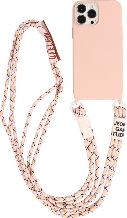 Actual product image PhoneLook Sleeve Silicone Fashion Jeong Gam Studio Laugh Often with Neck Cord (Apple iPhone 12)