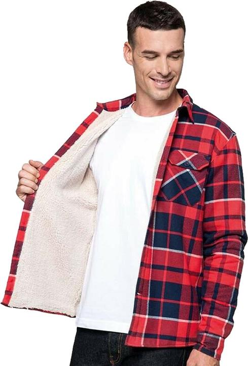 Immagine prodotto Kariban Giacca camicia a quadri con fodera in sherpa (XXL)