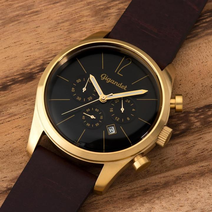 Image du produit Gigandet Chronographe d'affaires étanche avec boîtier en acier inoxydable et verre minéral