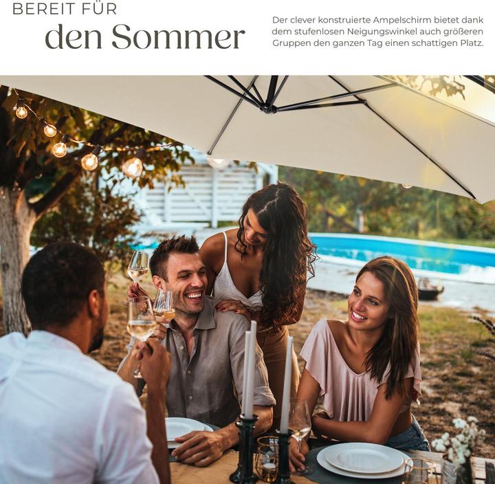 Image du produit tectake Parasol déporté (3.50 m)