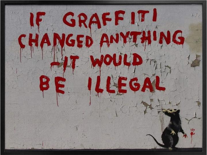 Produktbild Trenddeko If graffiti changed anything (80 x 60 cm)