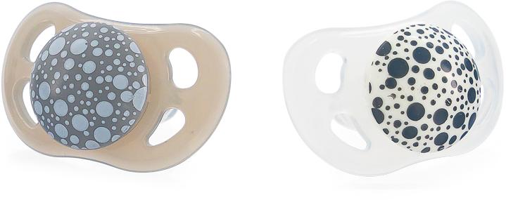 Twistshake 2x Schnuller-Nuggi 0-6m Pastel Grey White (2x, 0 - 6 Monate)