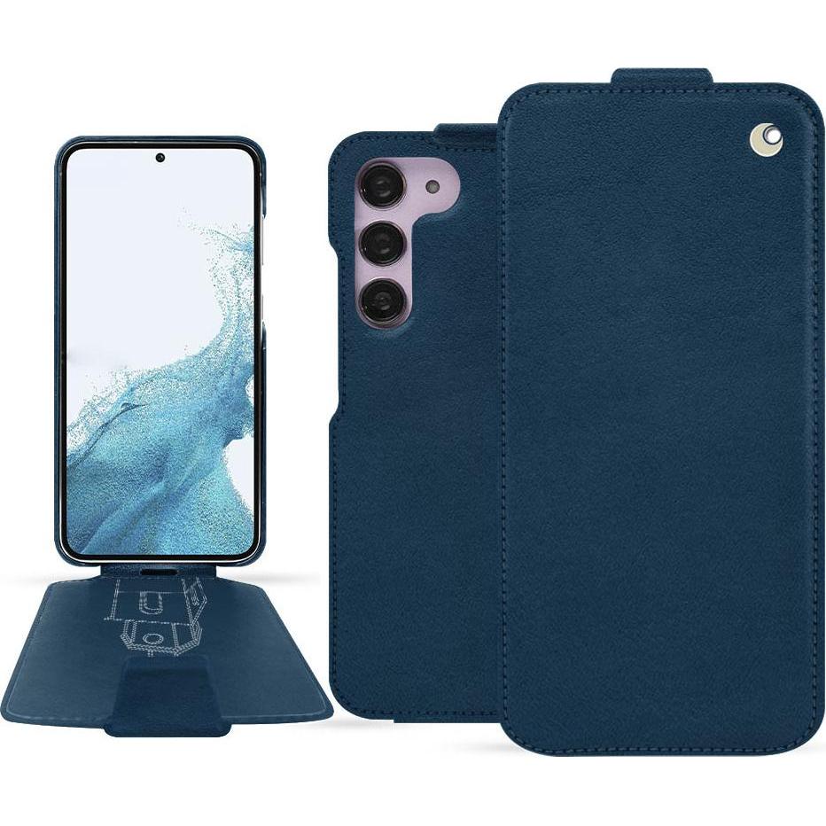 Noreve Lederschutzhülle vertikal (Samsung Galaxy S23), Smartphone Hülle, Blau