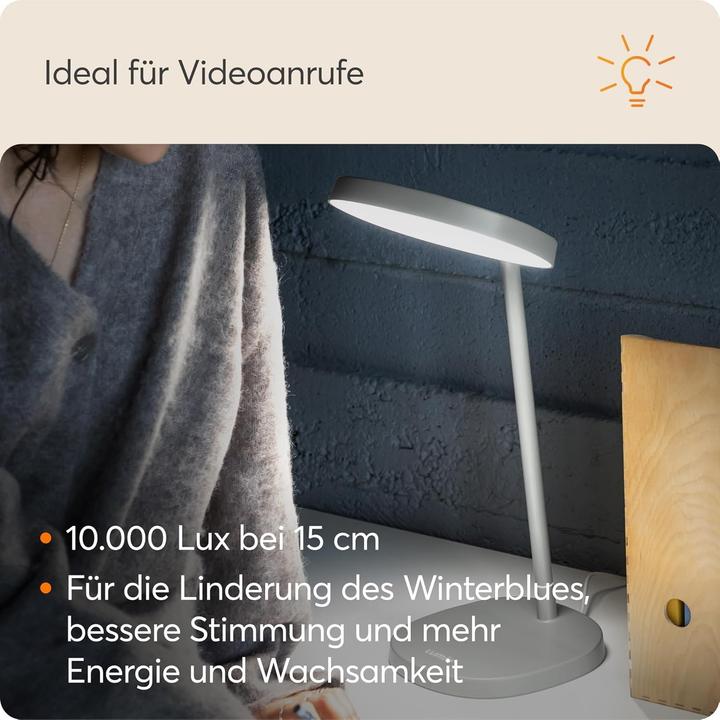 Image du produit Lumie 10000 Lux 15cm Task gris Luminothérapie Bureau (10000 lx)
