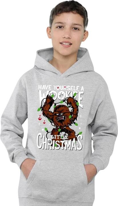 Image du produit Star Wars - Sweat à capuche motif/style Chiné A WOOKIE LITTLE CHRISTMAS - Enfant (128)