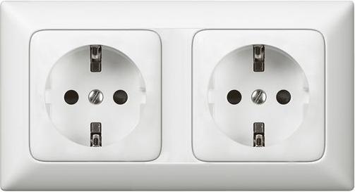 Legrand CREO Schuko Voll 776172 21 Uw 2fach waagerecht für 2 Dosen