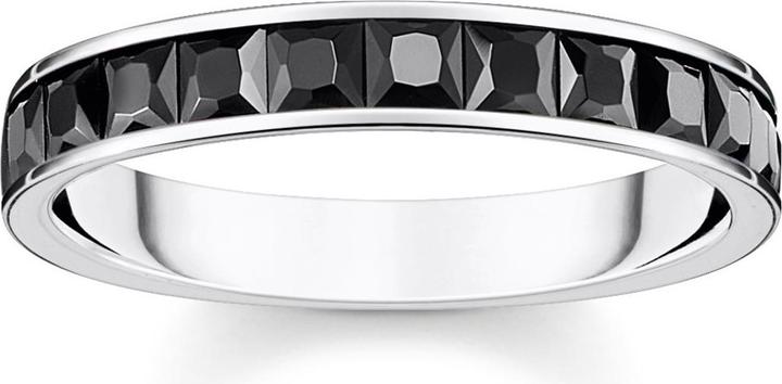 Immagine prodotto Thomas Sabo Anello con pietre nere pavé in argento (58, 925 Argento)