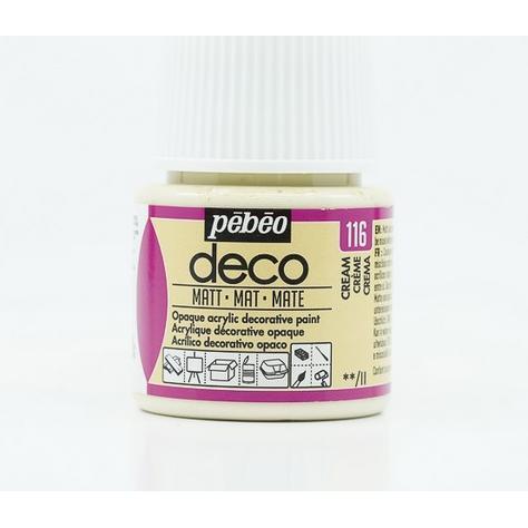 Thumbnail - Pebeo, Künstlerfarbe + Bastelfarbe, Deco Matte Acrylfarben (Crème, 45 ml)