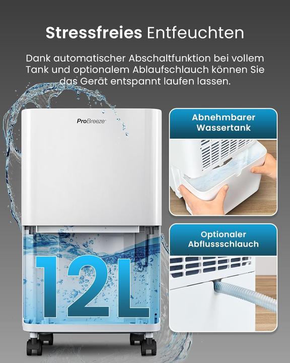 Produktbild Breeze Luftentfeuchter mit 2L Wassertank (12 l/24h)