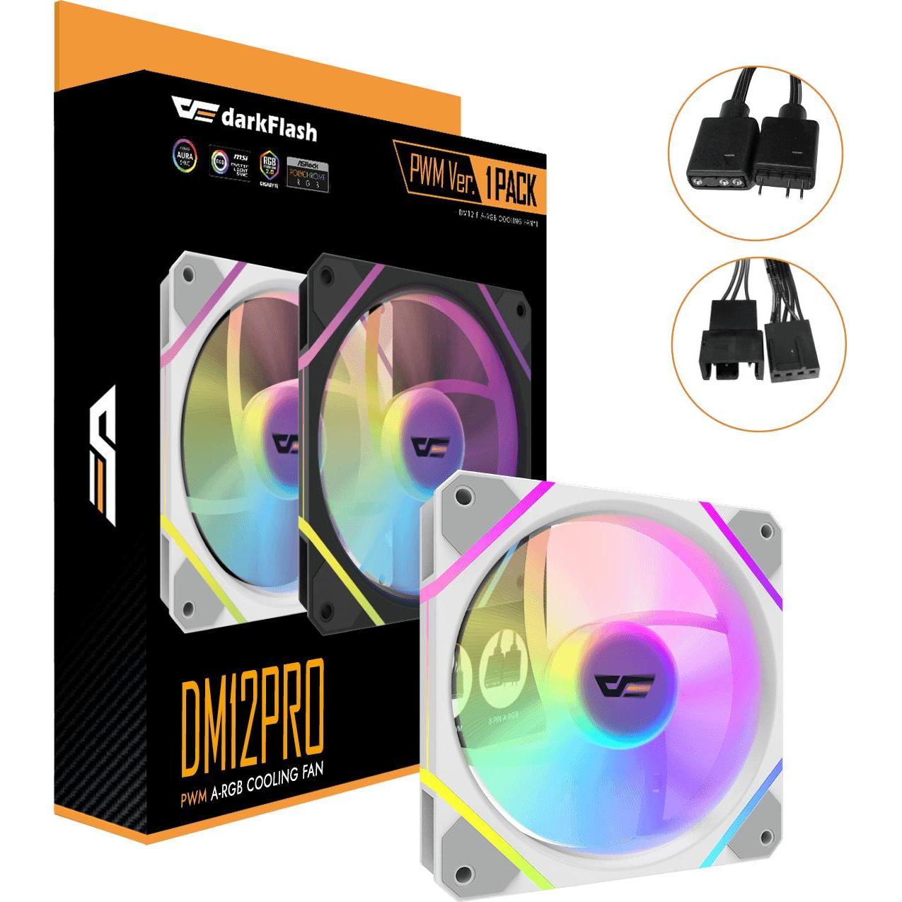 Darkflash Tech Ventilador Darkflash Dm12 Pro Blanco, Ventola PC, Bianco