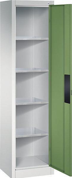 Light grey RAL 7035, Reseda green RAL 6011