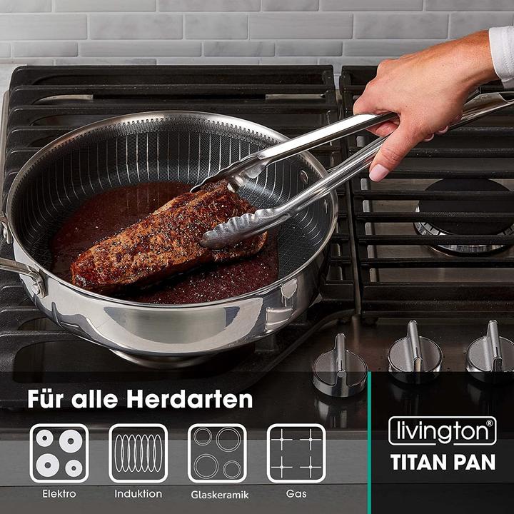 Actual product image Livington Titanium Pan (28 cm, Frying pan, Aluminium, Stainless steel)