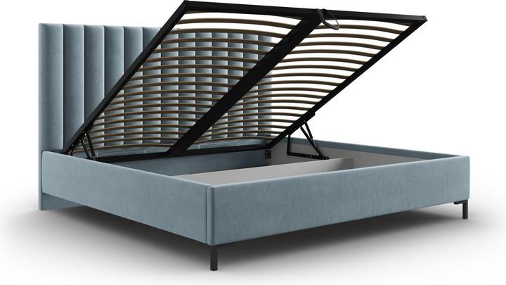 Image du produit Micadoni Lit Coffre en Velours Avec Tête de Lit, "Allison", 220x170x130Fabriqué en Europe (160 x 200 cm)