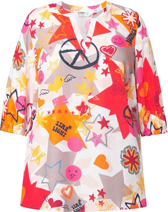 Actual product image Angel of Style Blouse, smiley patch pattern, 3/4 sleeves (56)