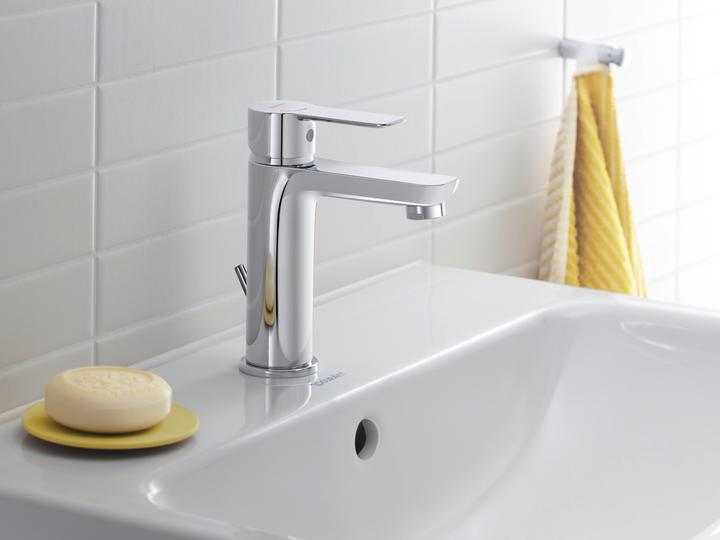 Immagine prodotto Duravit Miscelatore monocomando per lavabo D-Code M FreshStart e Minusflow, con scarico a ribalta