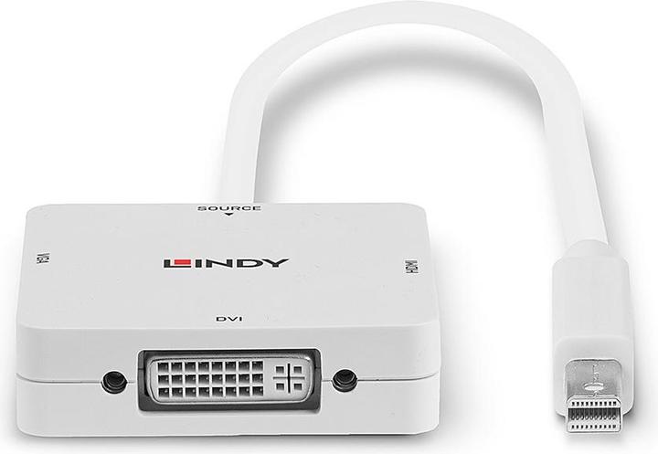 Produktbild Lindy Mini-DP 1.2 an HDMI 4K30/DVI/VGA Adapter (HDMI, DVI, VGA, 20 cm)