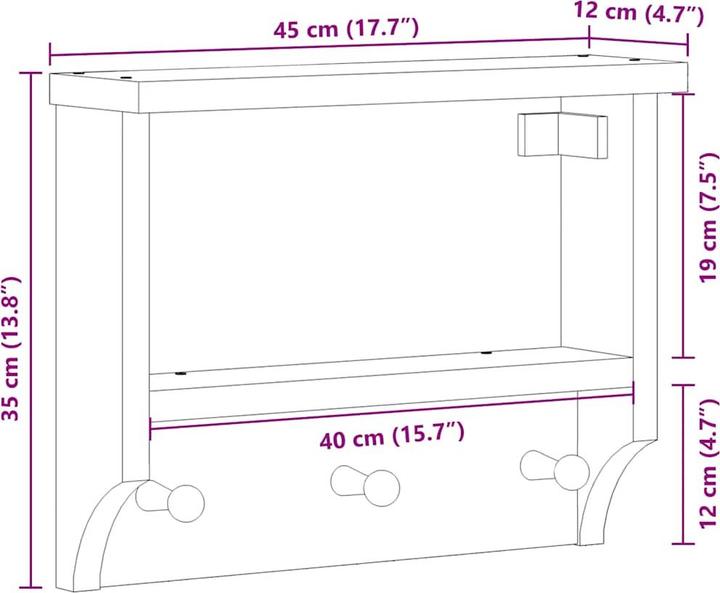 Actual product image vidaXL Wandgarderobe