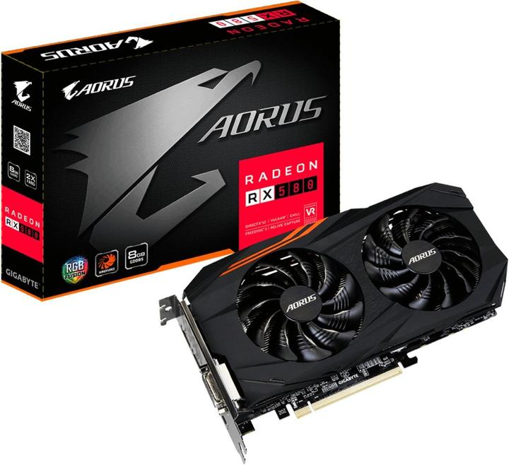 Actual product image Gigabyte Radeon RX 580 Aorus (8 GB)