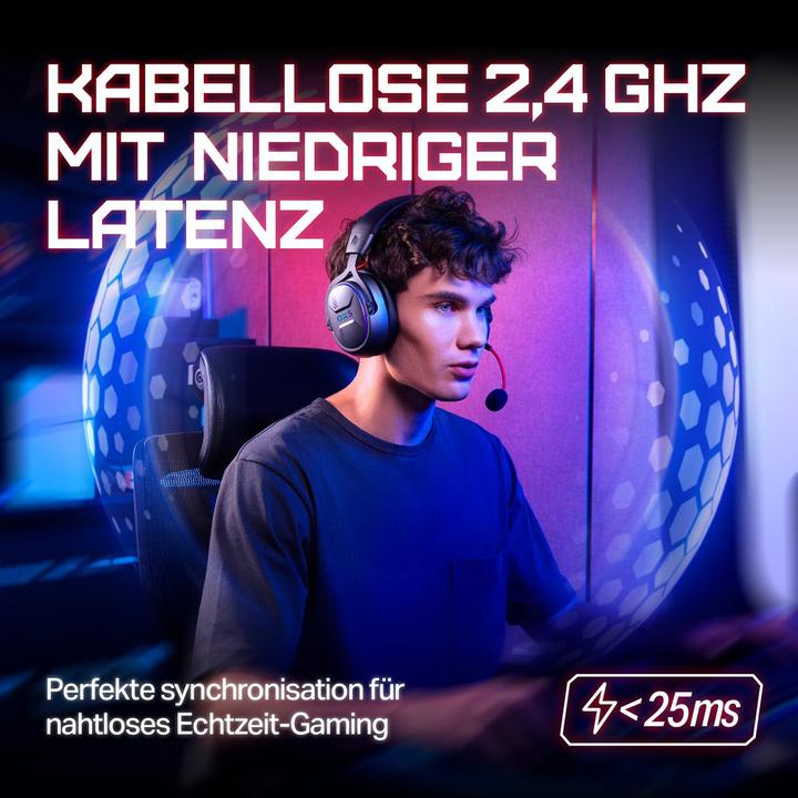 Actual product image OXS Storm G2 Wireless Gaming Headset 7.1 Virtual Surround Sound (Cable, Wireless)