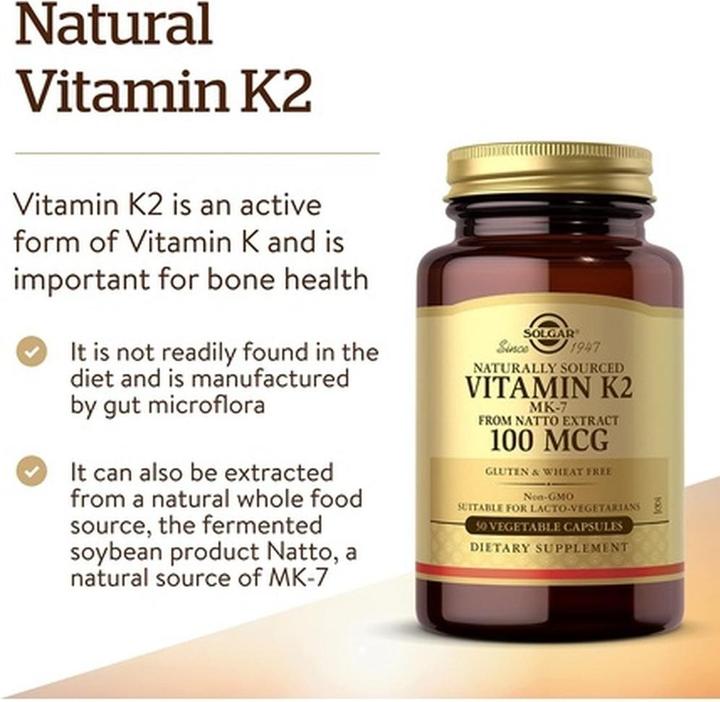 Produktbild Solgar Vitamine K2 Kaps (1 Stück, Kapseln, 159 g)