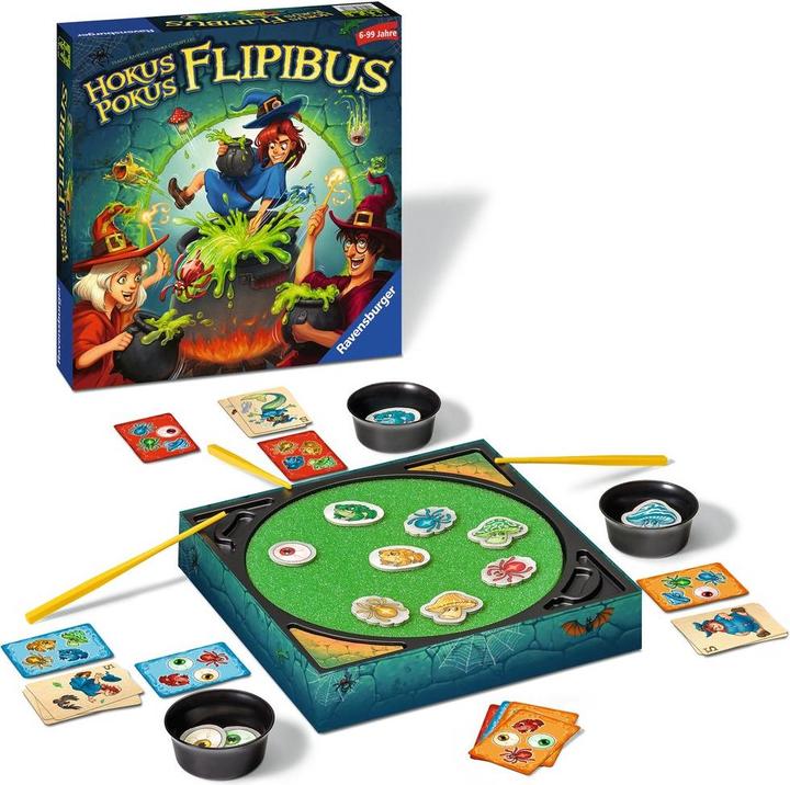 Actual product image Ravensburger Hocus-Pocus Flip Bus (German)