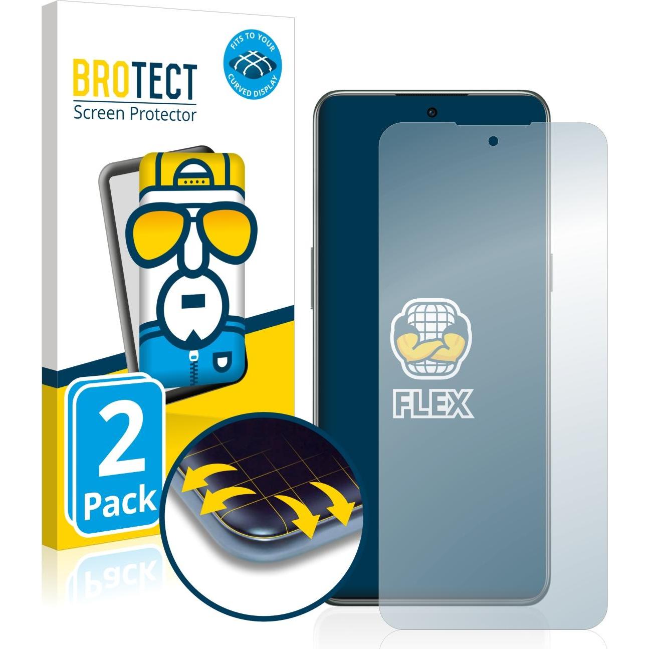BROTECT Full-Cover Displayschutz (2 Stück, Xiaomi Mi 10T 5G), Smartphone Schutzfolie, Transparent