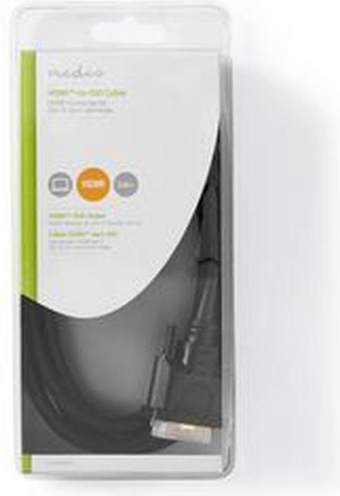 Actual product image Nedis Cable HDMI-DVI connector HDMI I - DVI-D connector 24+1 P (2 m)