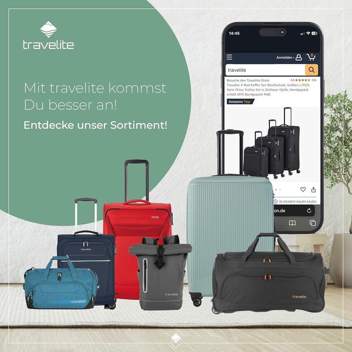 Image du produit Travelite Orbita Ensemble de valises à 4 roulettes 3 pièces avec soufflet extensible (208 l)