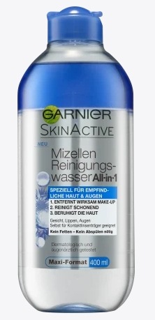 Produktbild Garnier Haut aktiv, mizellare Wasser mit einem Blaubeerzug, 400 ml (Mizellenwasser, 400 ml)