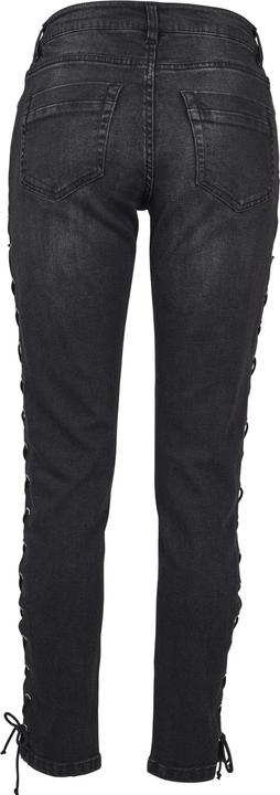 Actual product image Urban Classics Ladies Denim Lace Up Skinny Pants (28)