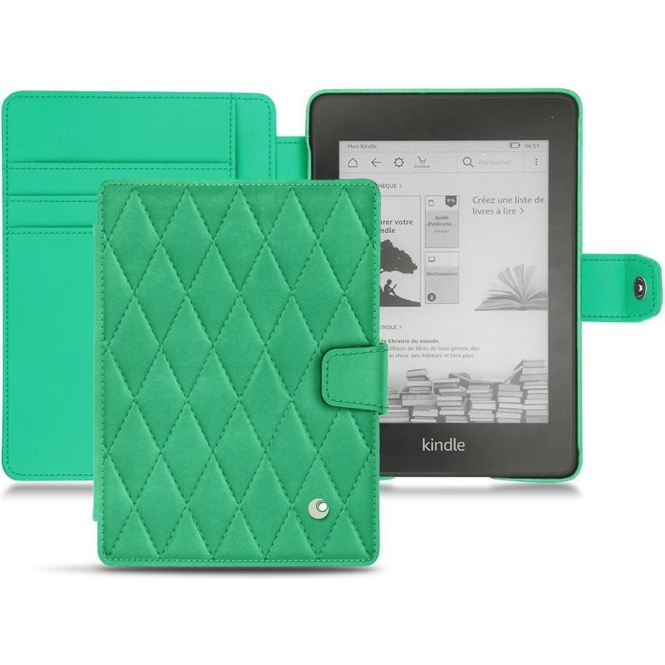 Noreve Lederschutzhülle Wallet (Kindle Paperwhite 2018), eReader Zubehör, Grün