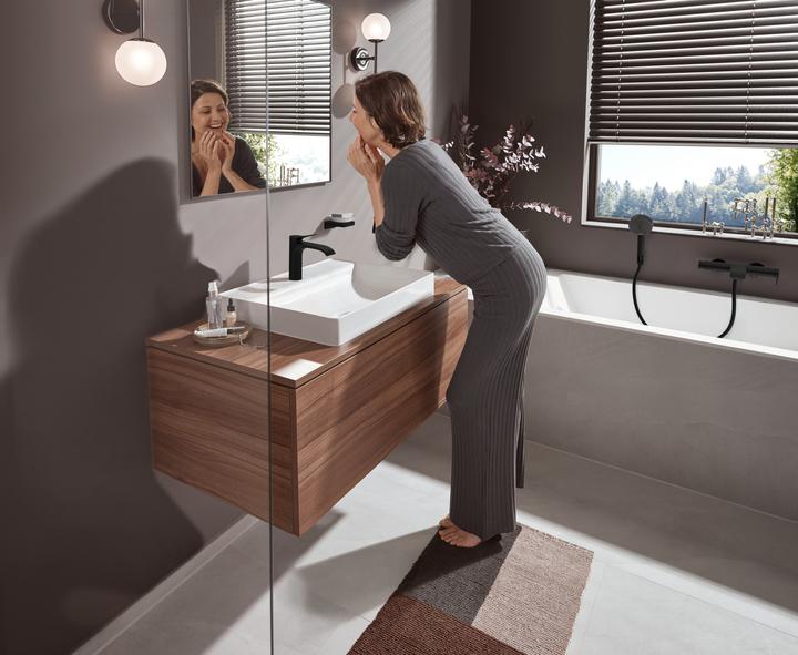Actual product image hansgrohe AddStoris soap holder, wall mounted, matt black