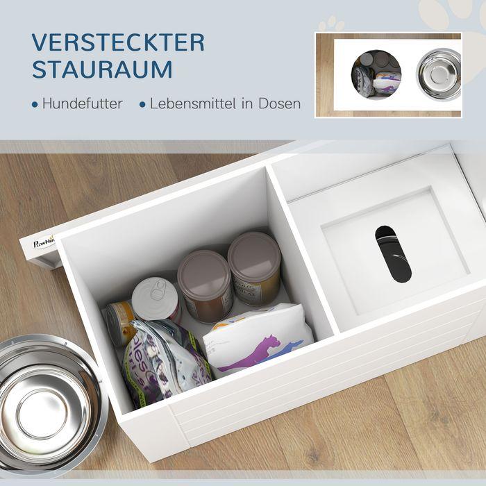 Image du produit Swisshandel24 2-in-1 Erhöhter Hundenapf Höhenverstellbar Futternapf mit Ständer Stauraum
