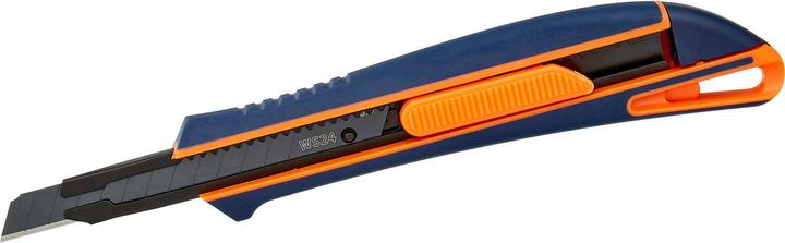 Actual product image Werkzeugstore24 Cutter knife 2K handle 9 mm snap-off blades black (Cutters)