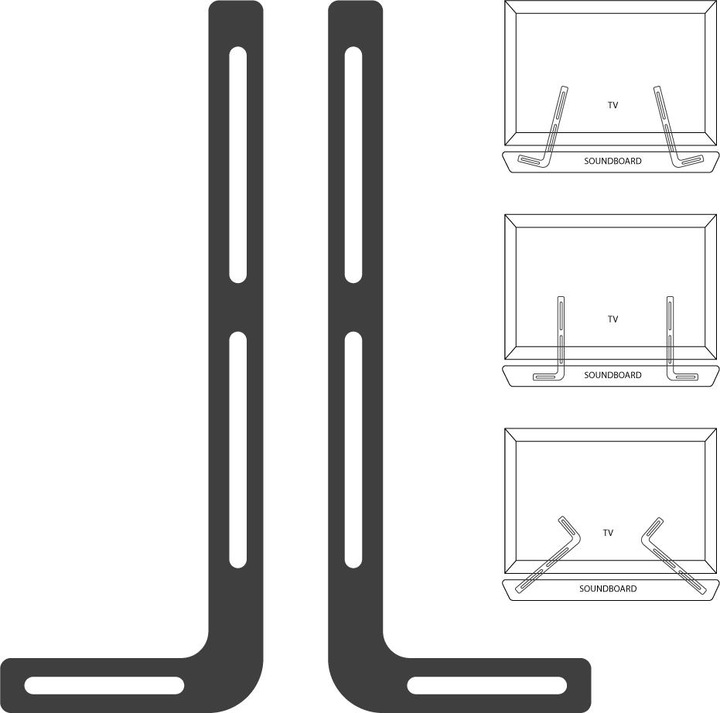 Actual product image VCM Universal soundbar mount SB300 (1 pcs., Wall installation, Not movable)