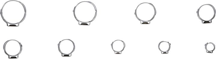 Actual product image BGS Stainless Steel Hose Clamp Assortment Ø 5.8 - 21 mm 170 pcs. (Hose clamp, 21 mm)