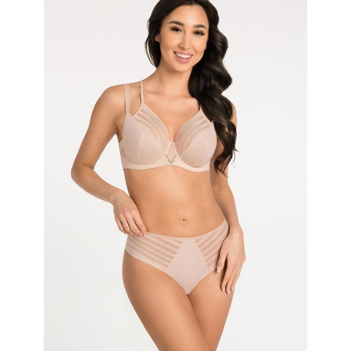Gorsenia, Damen, Unterhosen, brasilianisches Höschen model, Beige, (S)