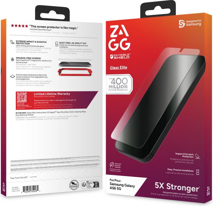 Produktbild Zagg Glass Elite (1 Stück, Samsung Galaxy A56)